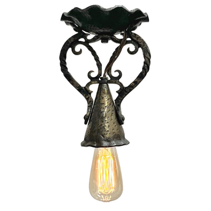 One of 5 Spanish Revival or Storybook Style Ceiling Lights #2511