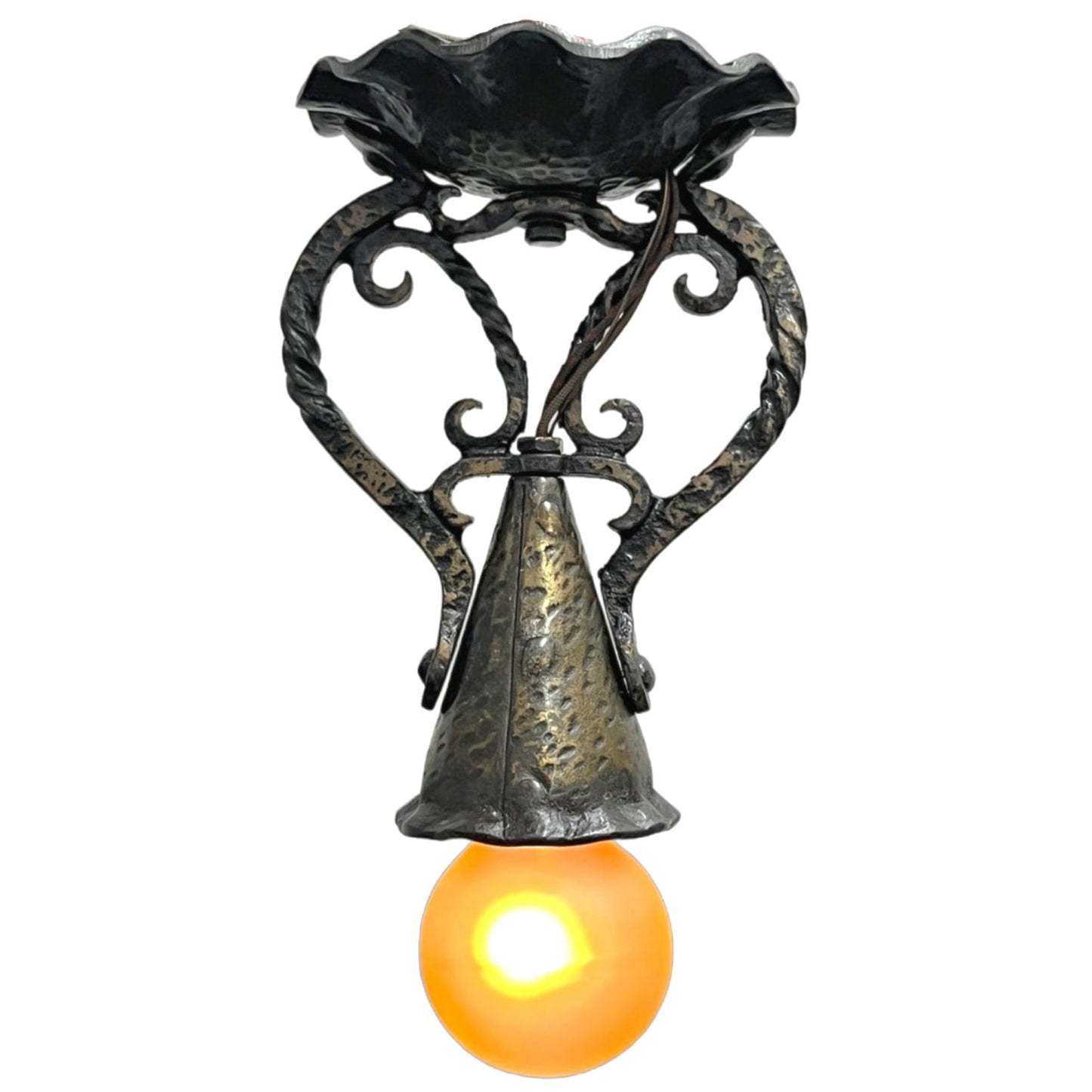 One of 5 Spanish Revival or Storybook Style Ceiling Lights #2511