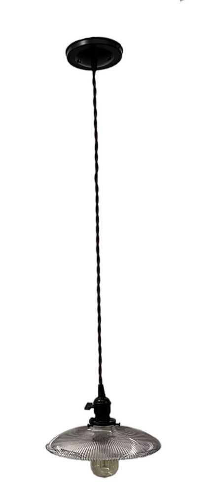 Purple "Pagoda" Brand Holophane Wire Pendant circa 1900 #2516