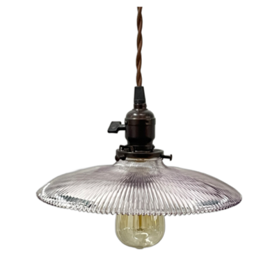 Purple "Pagoda" Brand Holophane Wire Pendant circa 1900 #2516