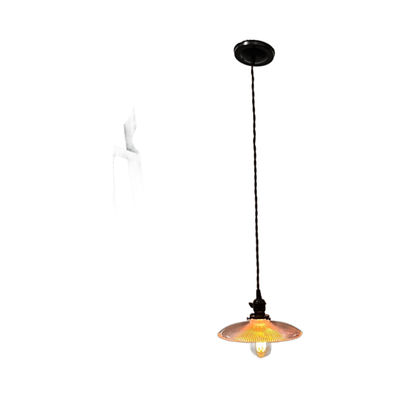 Purple "Pagoda" Brand Holophane Wire Pendant circa 1900 #2516