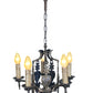 Dark Cast Bronze 5 Light with Original Finish and Candlecovers #2534