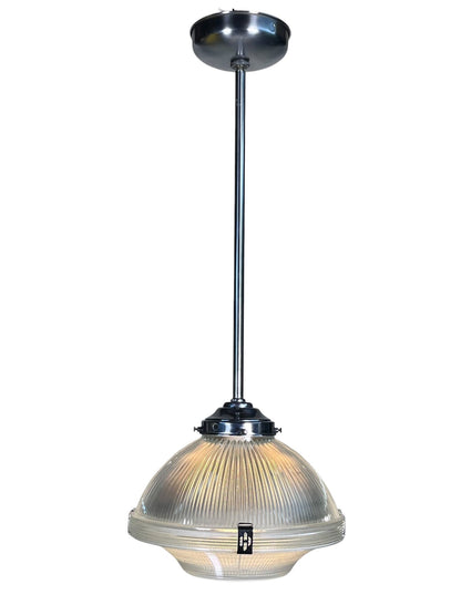One of Two Vintage Holophane Pendant Lights #2535