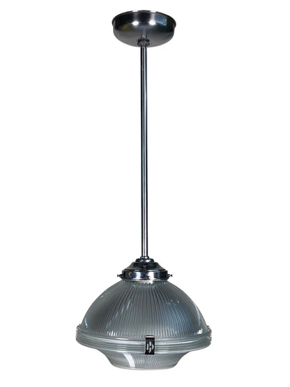 One of Two Vintage Holophane Pendant Lights #2535