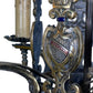 Dark Cast Bronze 5 Light with Original Finish and Candlecovers #2534