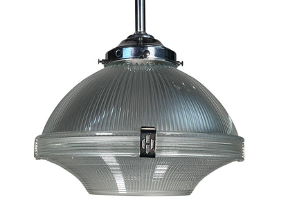 One of Two Vintage Holophane Pendant Lights #2535