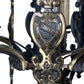 Dark Cast Bronze 5 Light with Original Finish and Candlecovers #2534