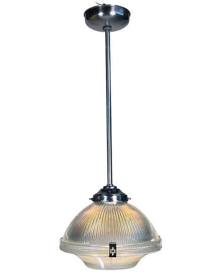One of Two Vintage Holophane Pendant Lights #2535