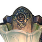 Single Frankelite Wall Sconce with Original Finish and Green Shade #2537