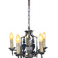 Dark Cast Bronze 5 Light with Original Finish and Candlecovers #2534