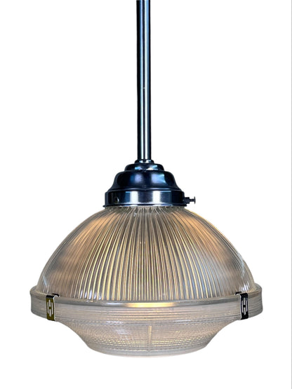 One of 3 Vintage Holophane No. 2120 Pendant Lights #2536