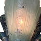Single Frankelite Wall Sconce with Original Finish and Green Shade #2537