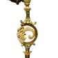 1920s Floor lamp with Original Paint Finish Brass Shade #2538