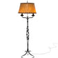 Spanish Revival Wrought Iron Lamp with Mica Shade #2539
