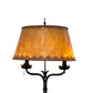 Spanish Revival Wrought Iron Lamp with Mica Shade #2539