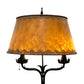 Spanish Revival Wrought Iron Lamp with Mica Shade #2539