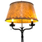 Spanish Revival Wrought Iron Lamp with Mica Shade #2539