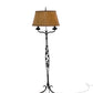 Spanish Revival Wrought Iron Lamp with Mica Shade #2539