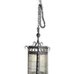 Vintage Spanish Revival Exterior Pendant Light with Original Leaded Glass #2543