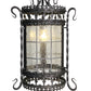Vintage Spanish Revival Exterior Pendant Light with Original Leaded Glass #2543
