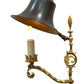 1920s Floor lamp with Original Paint Finish Brass Shade #2538