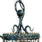 Vintage Spanish Revival Exterior Pendant Light with Original Leaded Glass #2543