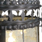 Vintage Spanish Revival Exterior Pendant Light with Original Leaded Glass #2543