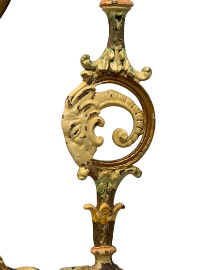 1920s Floor lamp with Original Paint Finish Brass Shade #2538