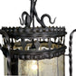 Vintage Spanish Revival Exterior Pendant Light with Original Leaded Glass #2543