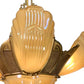 RESTORED Art Deco Markel Chevron 6 Light Slip Shade Chandelier #2544