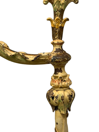 1920s Floor lamp with Original Paint Finish Brass Shade #2538