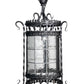 Vintage Spanish Revival Exterior Pendant Light with Original Leaded Glass #2543