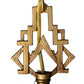 RESTORED Art Deco Markel Chevron 6 Light Slip Shade Chandelier #2544