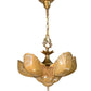 RESTORED Art Deco Markel Chevron 6 Light Slip Shade Chandelier #2544