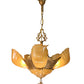 RESTORED Art Deco Markel Chevron 6 Light Slip Shade Chandelier #2544