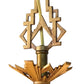 RESTORED Art Deco Markel Chevron 6 Light Slip Shade Chandelier #2544