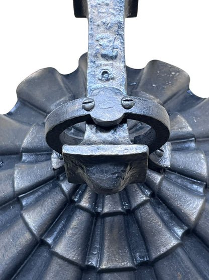 Spanish Revival Outdoor Wall Lantern with Original Glass, Bronze Paint #2559