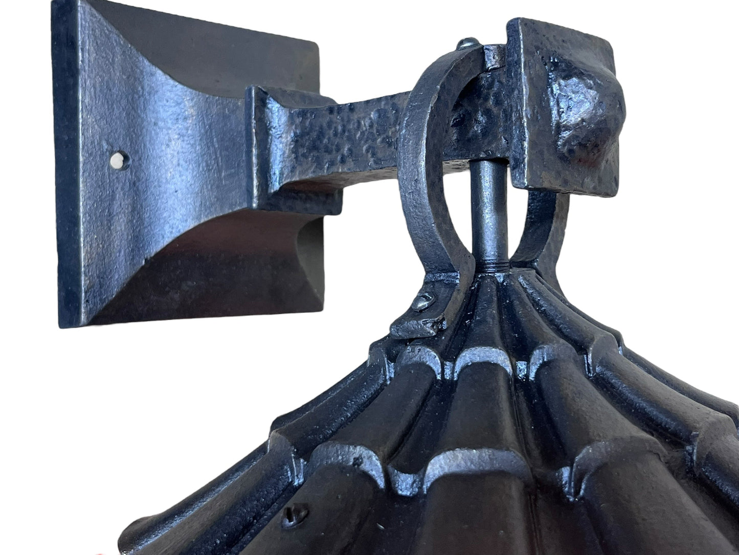 Spanish Revival Outdoor Wall Lantern with Original Glass, Bronze Paint #2559