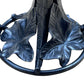 Petit 1920s Art Deco Accent Lamp From France with Frosted Glass Shade New Wiring and Patina Hand Forged Wrought Iron #2563