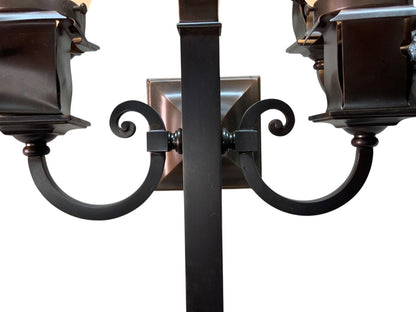 Set of Three Beardslee Arts and Crafts Sconces with Hexagonal Shades #2565