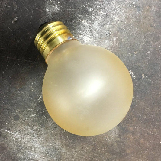Small 2.5" Painted Dimmable Incandescent Globe Bulb, Gold or Amber
