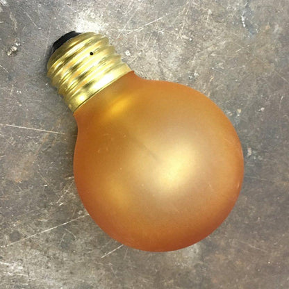Small 2.5" Painted Dimmable Incandescent Globe Bulb, Gold or Amber
