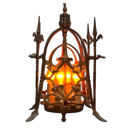 Spanish Revival Square Four Light in Red Brass #2426