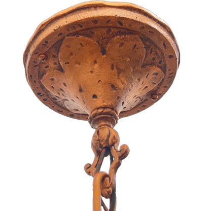 Spanish Revival Square Four Light in Red Brass #2426