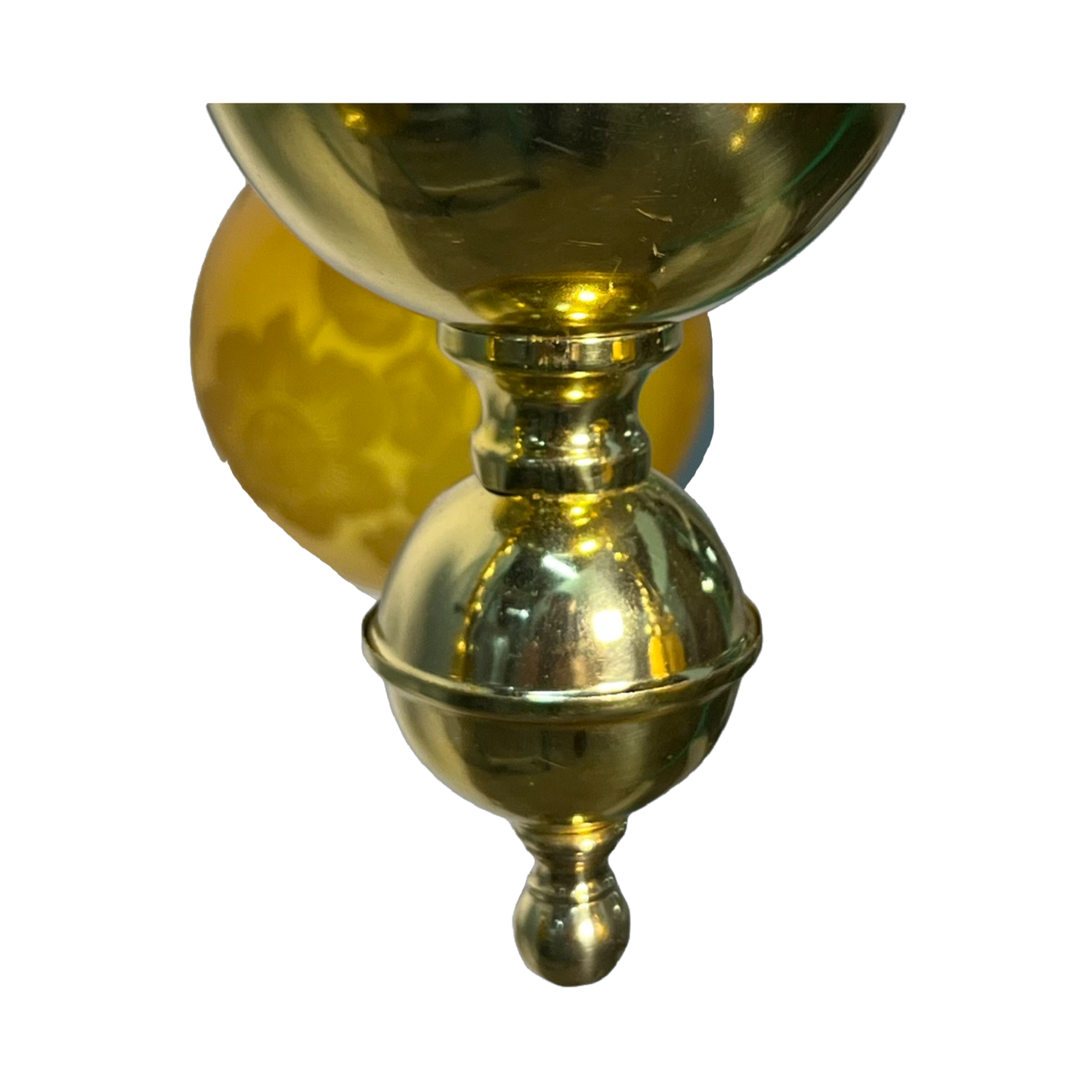 Lovely Victorian 3 light Fixture with Etched Amber Glass Shades #2451