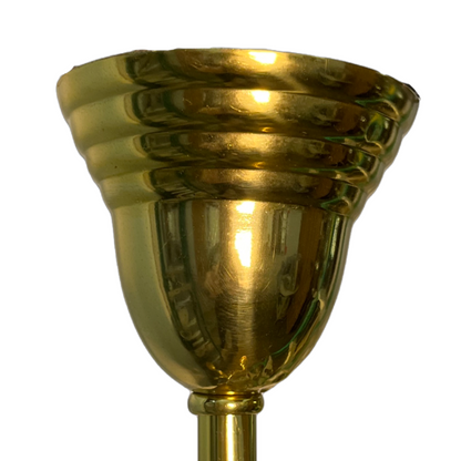 Lovely Victorian 3 light Fixture with Etched Amber Glass Shades #2451