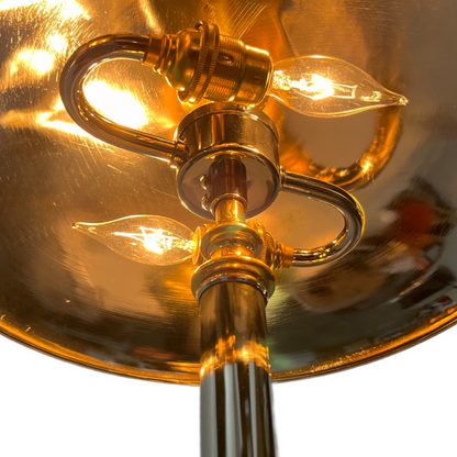 Art Deco Table Lamp in Polished Nickel and Brass #2514