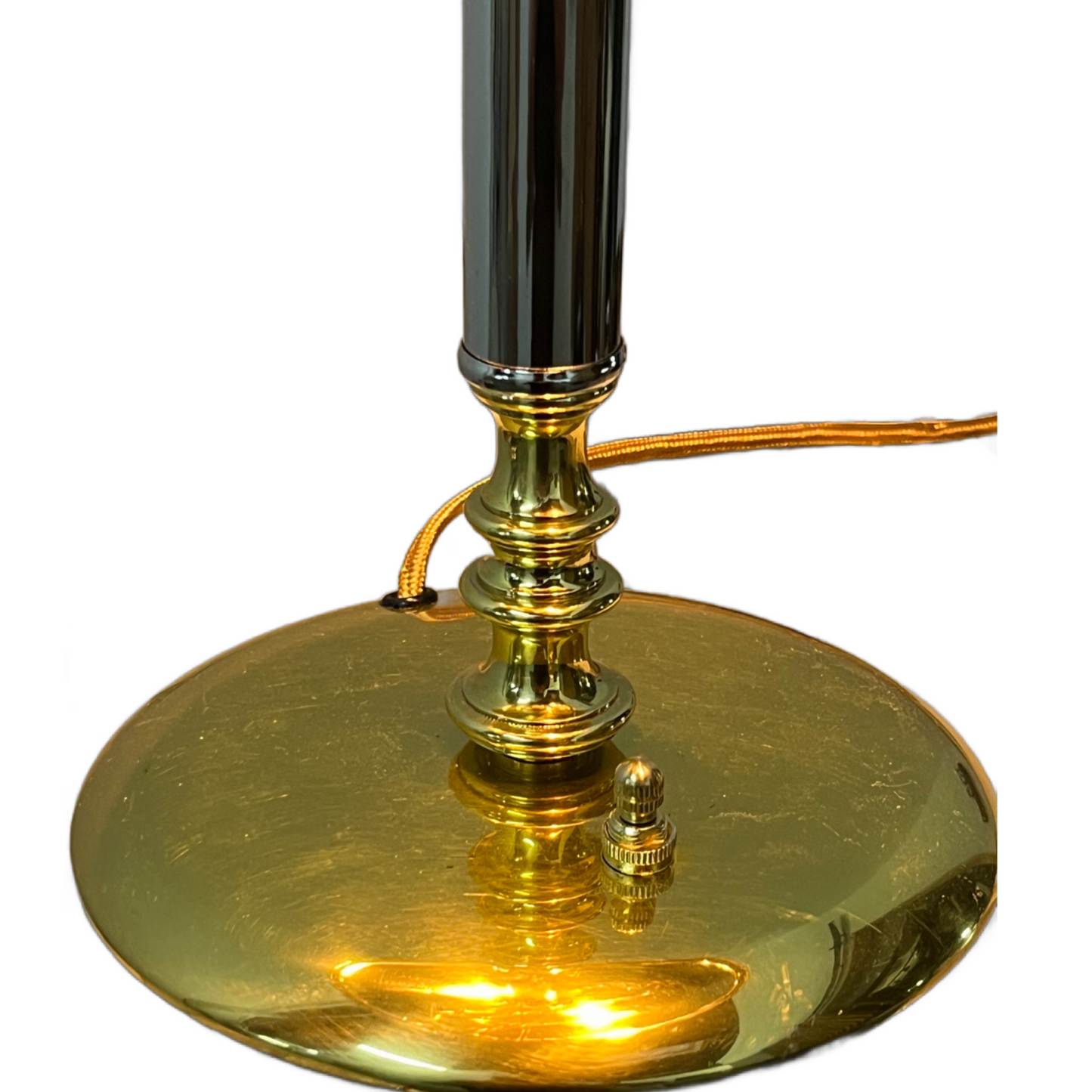 Art Deco Table Lamp in Polished Nickel and Brass #2514