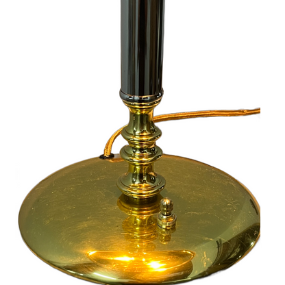 Art Deco Table Lamp in Polished Nickel and Brass #2514