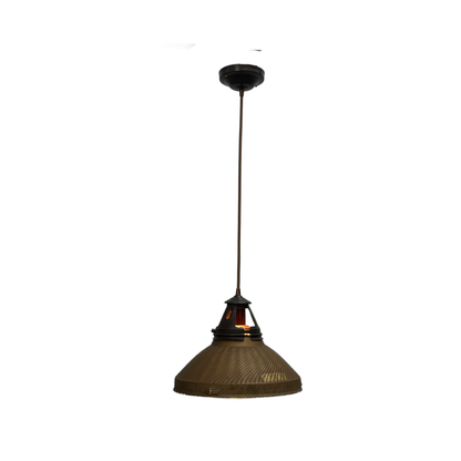 One of Four Matching Large Mercury Glass Shade Pendants with Mirrored Interior, Great for Kitchen Islands #2527